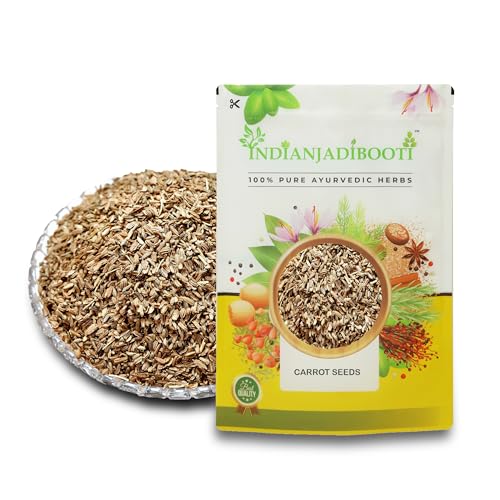 Image of IndianJadiBooti Edible Carrot Seeds|For Good Skin Health & Immunity Benefits-Gajar Ke Beej For Eating- Daucus Carota, 900 Grams