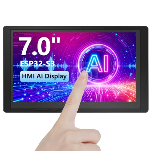 Image of ESP32 Display, 7 Inch Advance HMI ESP32-S3 IPS Touchscreen with Acrylic Case, Support AI Speech Interaction, 800x480 Resolution, Up to 240MHz Frequency, Compatible with Arduino, ESP-IDF