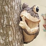 Generic Frog Tree Sculpture, Keep Quiet Frog Tree Peeker, Adorable Frog Tree Peeker Yard Decoration Garden Peeker, Tree Face Garden Tree Hugger Statues Indoor Outdoor Yard Decoration (Frog)