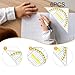 Colaxi 6 Pieces Set Square with Yellow Scale Geometry Drawing Measurement Tool with Detachable Handle for University Home