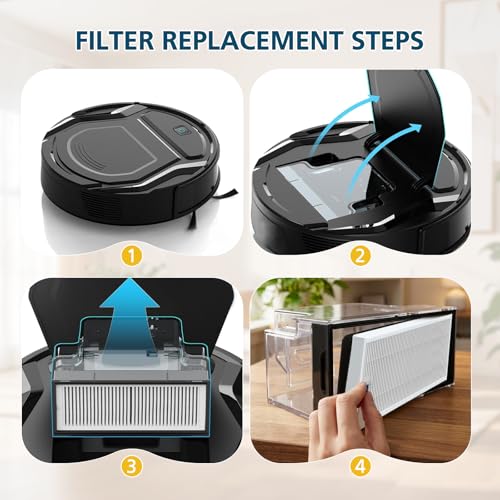 Image of Filter Replacement Parts for Lefant M210 / M210P / M310 Ultra Robot Vacuum | Filter Size 𝟱.𝟯 * 𝟮.𝟬 𝗜𝗻𝗰𝗵 (for M210 inch2025 Year and Later inch NEW Model Machine)