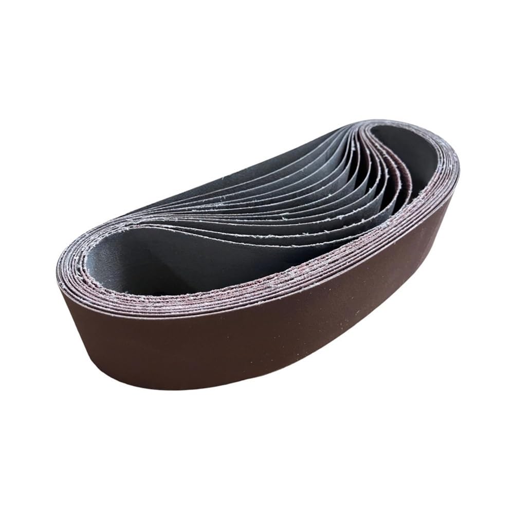 1 Juego de correas de lijado surtidas, grano de óxido de aluminio de 2x27 pulgadas for pulir