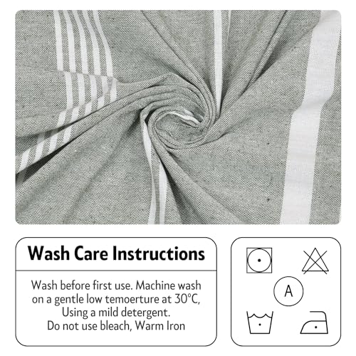 Image of 210 TC Handmade Double Bedsheet | Without Pillow Cover | Handloom Cotton Bedsheets for Double Bed | Bed Sheet Size (90X100 Inches, 7.5 x 8.3 Feet | Cool Grey)