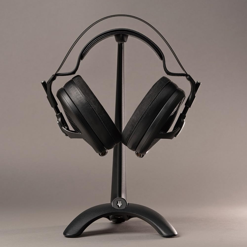 Meze Audio Kopfhörerständer - S-Form Ständer für High-End-Kopfhörer - Schwarze Zinklegierung, veganes Leder, Silikon - HS-MT