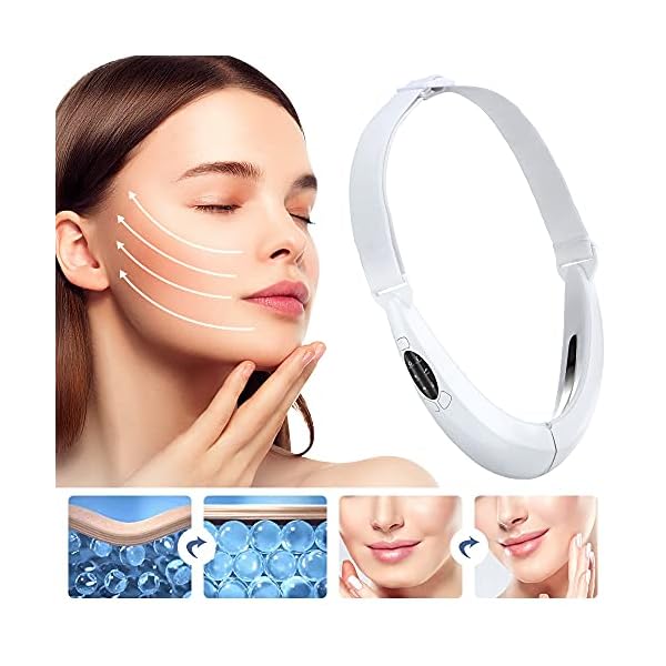 Elektrisches Elektrisches V-Gesicht Shapin Massagegerät Face Slimming-Gerät Doppelkinn-Druckminderer EMS Mikrostrom Photon Face Lifting Machine – Bild 6