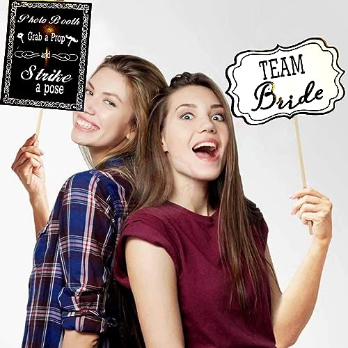 Image of WANNA PARTY Bride to Be Props 30 PCs /Wedding Photobooth Props /Team Bride Photo Props /Team Groom Photo Props for Wedding Celebration