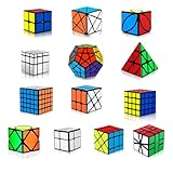Speed Cubes, [13Pack] Speed Cube Set - Megaminx Mirror Pyramid Fluctuation Angle Wheel Square King Puzzle Cube Collection Speed Cube Bundles for Kids& Adults