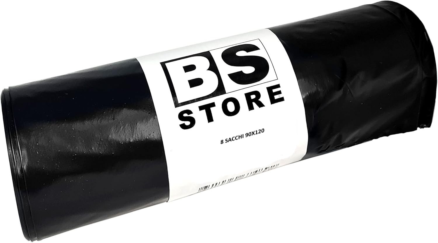 BSSTORE 8 bolsas de basura negras grandes, 90 x 120 cm, capacidad 120 litros, resistentes, extraresistentes para condominio, jardinería