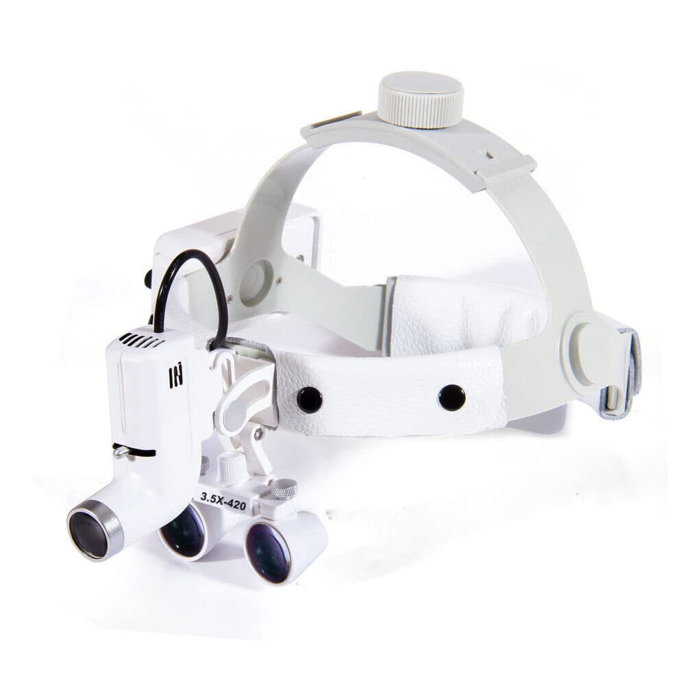 Lampada Frontale Medico-Chirurgica – Dentale Chirurgica Lampada Frontale Fascia Lente d'Ingrandimento Ottica 5 w Led 3,5 x Lente d'Ingrandimento Binoculare