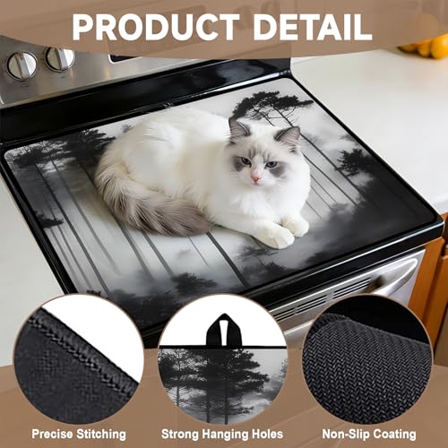 Image of Stove Burner Covers Non-Slip Electric Cooktop Protector Mat (G253968)