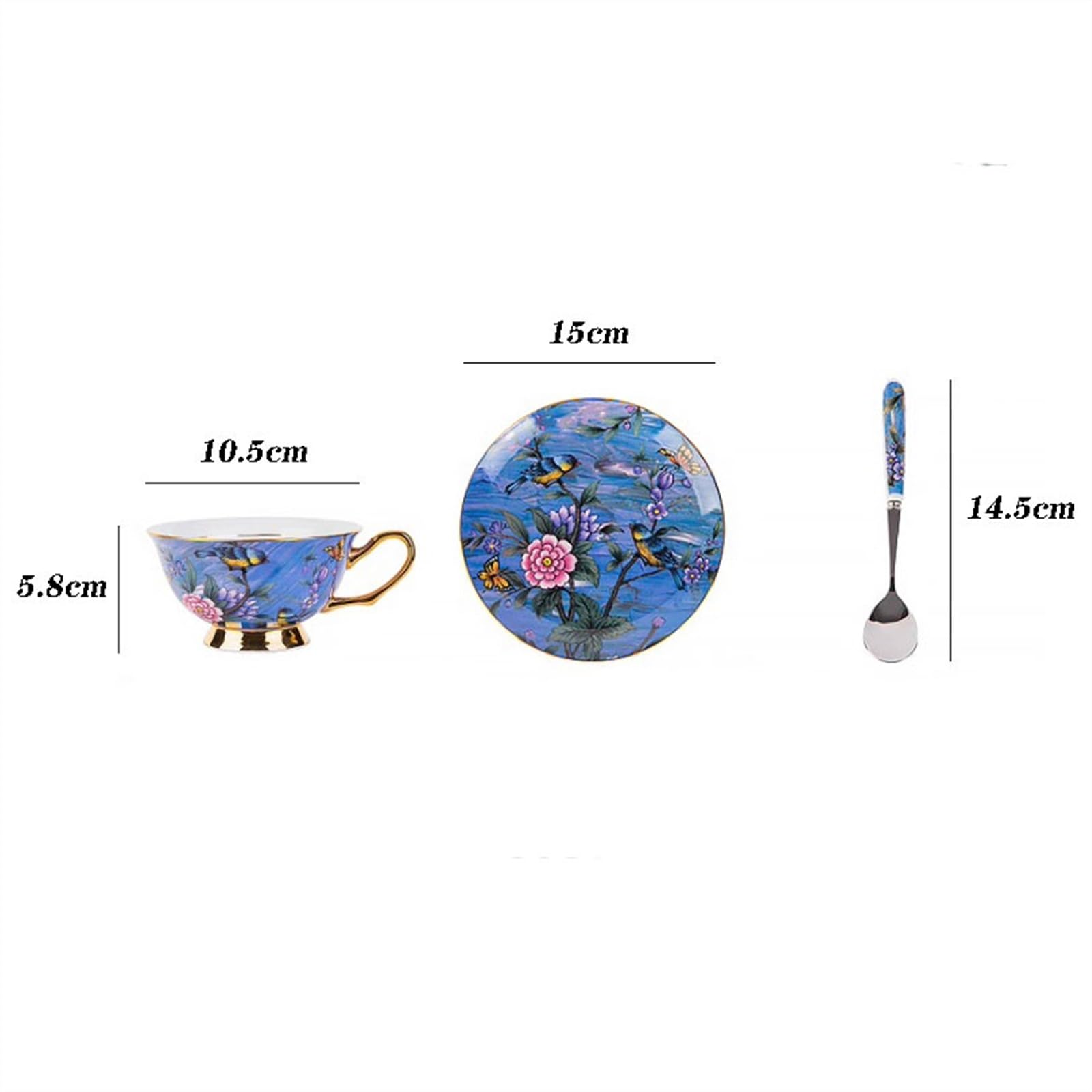 Filiżanki do herbaty Kubek do kawy z porcelany kostnej, wysokiej jakości wykwintny retro ceramiczny kubek do herbaty, przenośny serwis brytyjski, kubki i spodki do latte