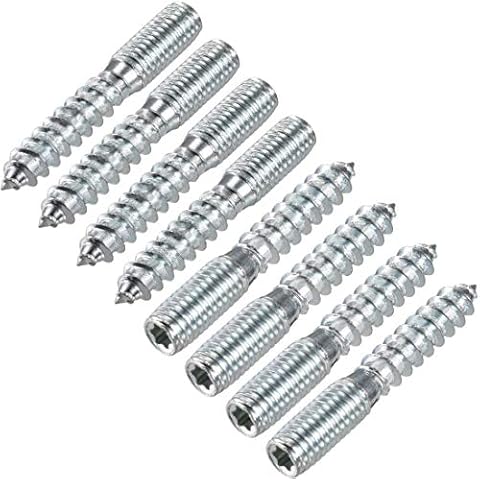 sourcing map Pernos de suspensión M8 de 50 mm, tornillos de doble cabeza, 8 unidades Cover