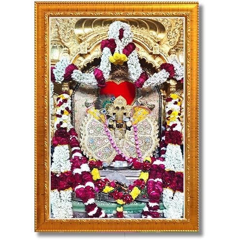 Image of Shri Sanwaliya Seth Shringaar Darshan Religious Photo Frame (Golden, 14 X 20 Inches)
