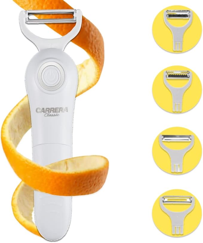 Carrera Electric Peeler Fruit and Vegetable Set of 5 Stainless Steel