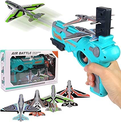 CLOUD HUB Airplane Toys for 4 5 6 Years Old Boys,Fun Toys for Kids Ages 4-8 Ejection Airplane Game,Boys Toys Age 6-8 with One-Click Ejection Airplane Game,Gifts for 4-8 Years Old Boys (Multicolor)