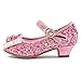 Imagen de mama stadt Disfraz Princesa Zapatos Zapatillas de Lentejuelas Antideslizante Niñas Zapatos de Tacón Zapatillas de Baile para Vestir Fiesta Cumpleaños Boda Infantil 26-38