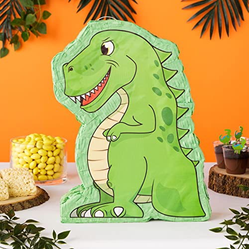 Small Dinosaur Pinata For Boys Birthday Party Supplies, Green Dino Decorations For Summer, Animal Theme Parties And Celebrations For Kids (12 X 15.5 X 3 Inches) #TOP1
