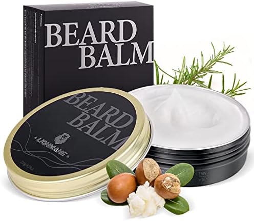 Beard Conditioner for Men, LIONMANE 120g/4.3oz Non-greasy Natural Beard Cream, Deep Moisturizing Softens Beards Mustaches, Beard Softener Cream with Shea Butter & Coconut Oil,Daily Beard Care Products