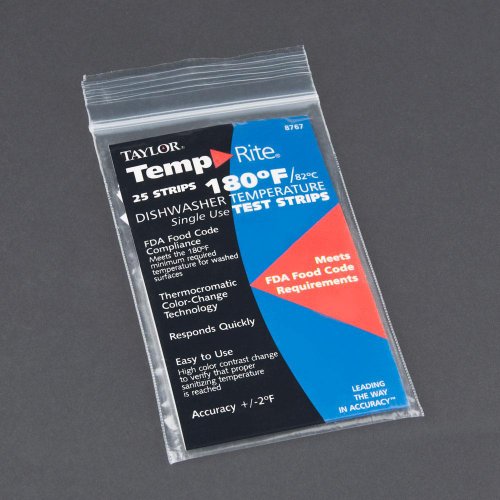 Taylor Précision TempRite 180° F Lave-vaisselle Temp Strip - paquet = 25