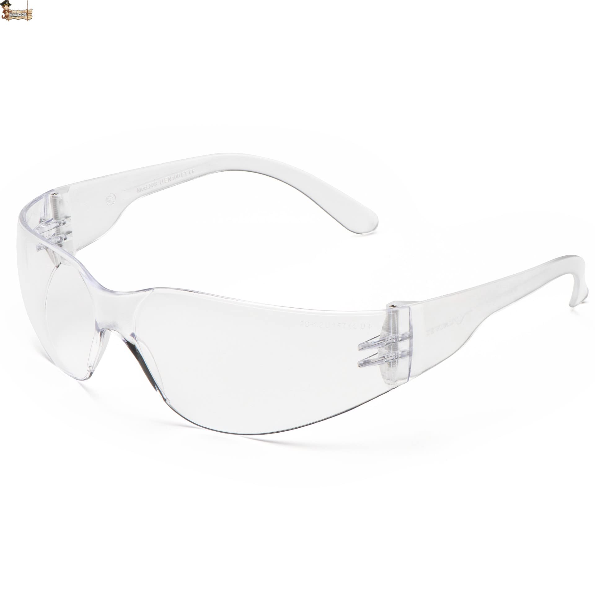 BricoLoco.com Safety Glasses Work Clear Lens Lightweight and Practical Only 23g Weight (Single, Clear Lens)
