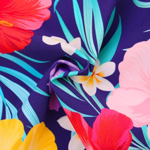 Image of Girls Two Piece Swimsuit Long Sleeve Floral Bathing Suit UPF 50+ Summer Beach Swimwear