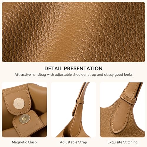 Image of BOSTANTEN Satchel Purses for Women Trendy Slouchy Bags Vegan Leather Shoulder Bag Designer Purses with Adjustable Strap