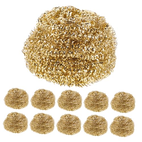 HOLIDYOYO Soldering Tip Cleaning Ball 10pcs Brass Wire Balls Efficient Soldering Iron Tip Cleaner
