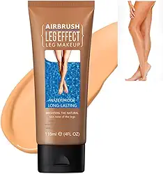 Maquiagem impermeável para pernas e corpo - sem transferência, cobre varizes, cicatrizes e tatuagens para todos os tons de pele, 118 ml (nº 03 Bronze, 1 peça)