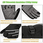 MOREOK Waterproof & Windproof -30°F Winter Gloves for Men/Women, 3M Thinsulate Thermal Gloves Touch Screen Warm Gloves for Skiing,Cycling,Motorcycle,Running - Image 2