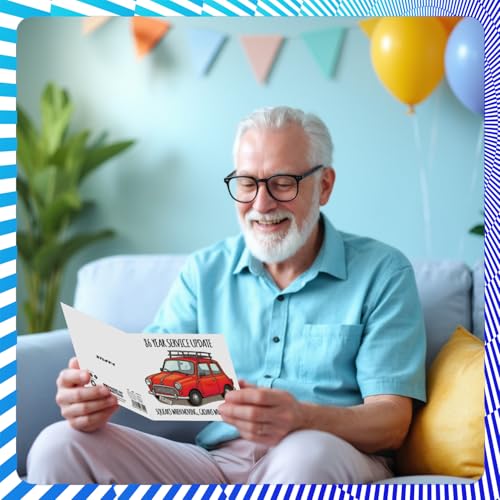 86th Birthday Cards for Men Women - Yearly Service Update - Happy Birthday Card for 86 Year Old Man Woman Uncle Grandma Auntie Husband, 145mm Bday Greeting Cards - Image 6