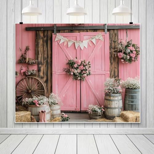 Fondo rosa western 10x8ft para fotografía miniatura 7
