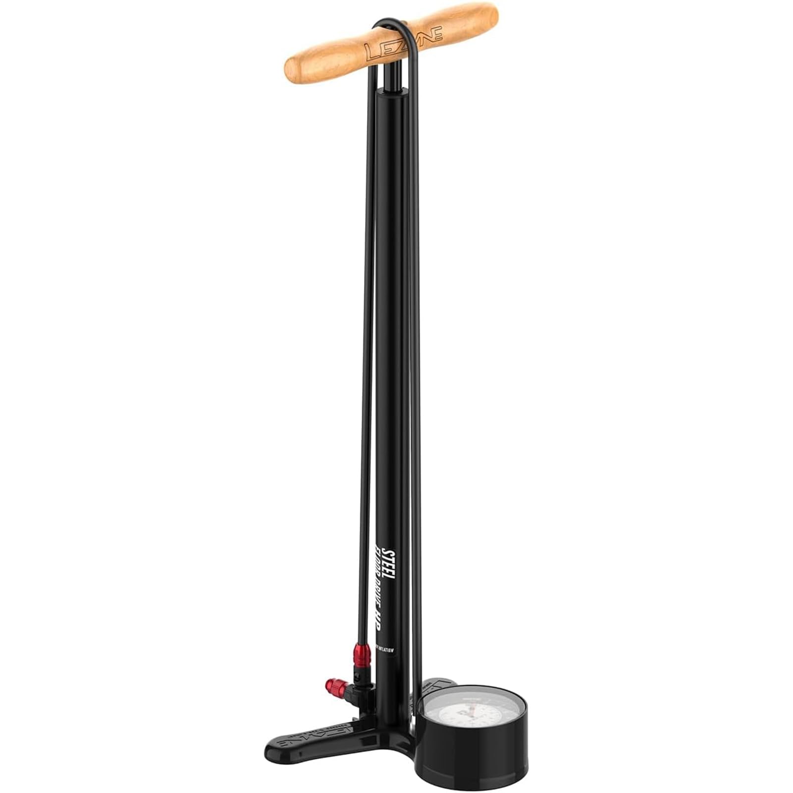 LEZYNE Steel Floor Drive – Manomètre 3" 5 – Bomba de Pedal Unisex Adulto