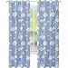 Tende per finestra, simpatiche creature mitiche che camminano e saltano nuvole con arcobaleni unicorno, 2 pannelli W52 x L72 Trattamenti Finestra Tende per Camera Da Letto Azzurro Multicolore