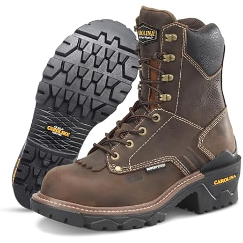 Carolina Cardinal Capacity 8" Waterproof Composite Toe Logger Work Boot for Men - Durable and Comfortable