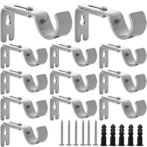 HNBun Adjustable Curtain Rod Bracket Curtain Rod Wall Bracket Metal Curtain Rod Wall Bracket Drapery Rod Bracket Curtain Rod Holders