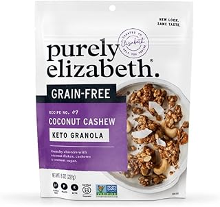 Purely Elizabeth, Coconut Cashew, Keto Granola, Grain-Free, Non-GMO, Paleo (8oz Bag)