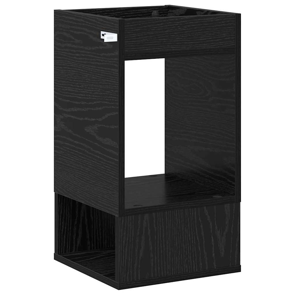 Nowoczesny z drewnopochodnego do salonu prostokątny Czarny 30 x 30 x 56 cm