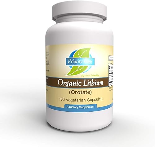 Priority One Vitaminas Orotato de Litio 5mg 100 Cápsulas Vegetarianas