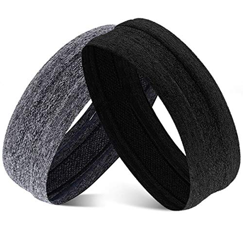 Obacle Headbands for Men Women Sweatbands Headbands No Slip Thin Lightweight Head B
