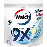 walch ウォルシュ ジェル ボール型洗濯洗剤 時短 抗菌 消臭 柔軟剤入り (詰替65粒)