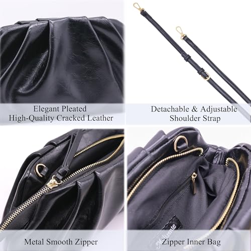 Pochette de soirée chic pour mariage et bal de fin d'année plissée - 6