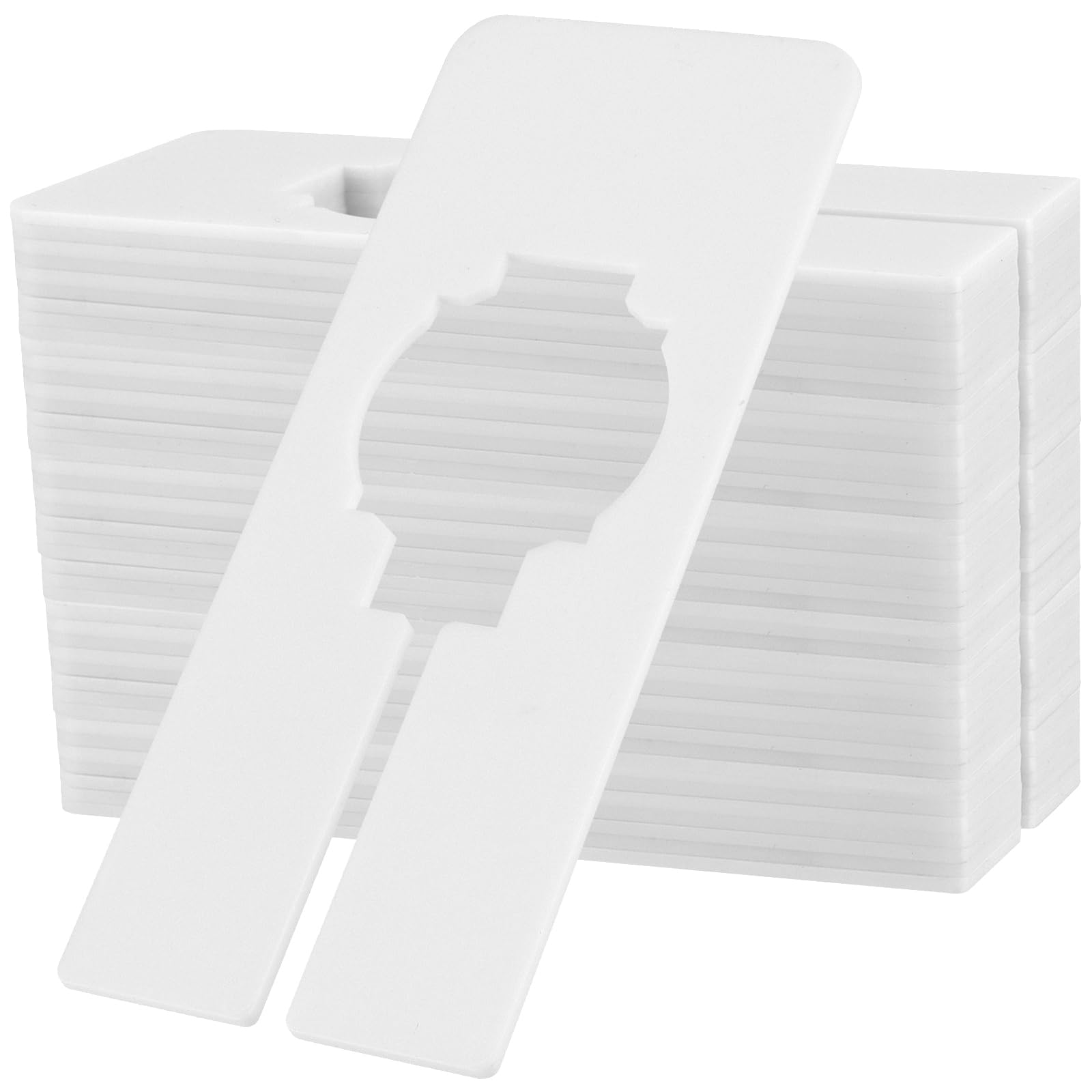50 divisores para colgar ropa, separadores duraderos de tamaño de perchero, clasificación de tallas de separador, color blanco