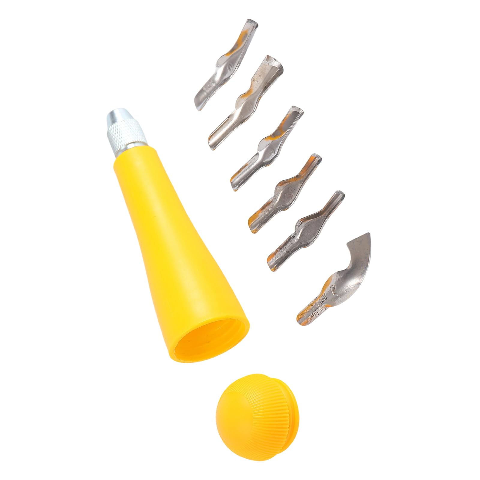 Kaccde Yellow Grip Woodcut Engraving Professional Artwork And Craft Projects Wood Carving Cutter