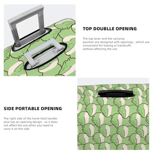 Cute Smile Face Crocodile Luggage Cover Washable Elasticated Luggage Covers for Suitcase TSA Approved Stylish Scratch Resistant Luggage Case Protector4