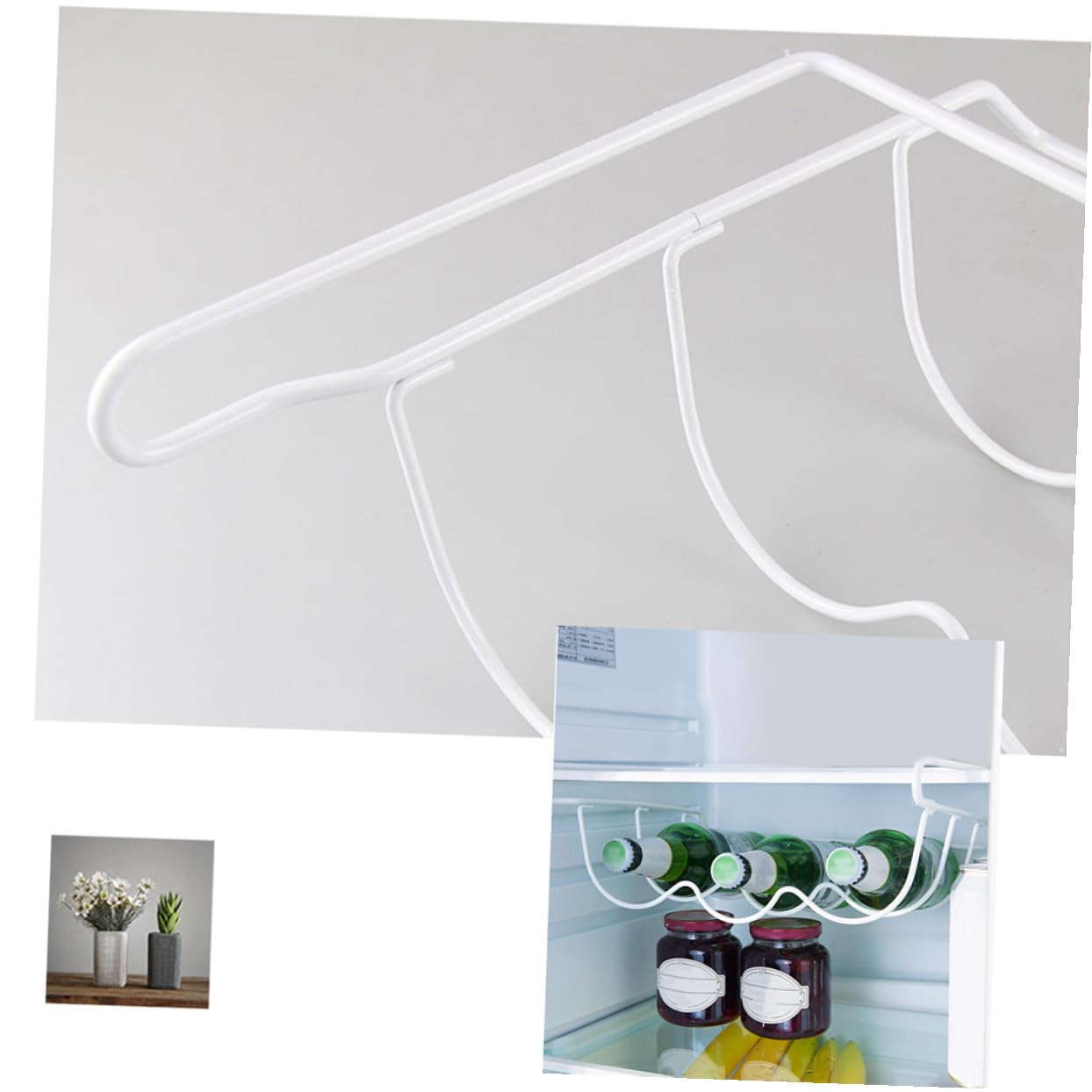 Organizer per Frigorifero in Ferro per Birra e Lattine, Scaffale Portabottiglie da Cucina Leggero e Facile da Pulire, Supporto Porta Birra per Bar, Soggiorno e Ufficio