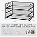 Subekyu 3 Tier Paper Letter Tray Organizer for Desk, Black Metal Mesh Desk File Folder Sorter Organizer with Handle and Sliding Tray for Home, Office, School Supplies Organization Storage