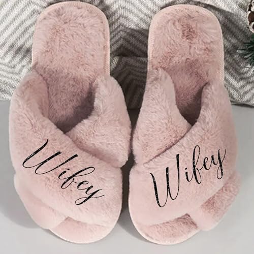 Wifey Cozy Slippers, Wife Slippers for Women, Wifey Gifts, Wedding Shoes for Bride, Birthday Gifts for Wife from Husband4