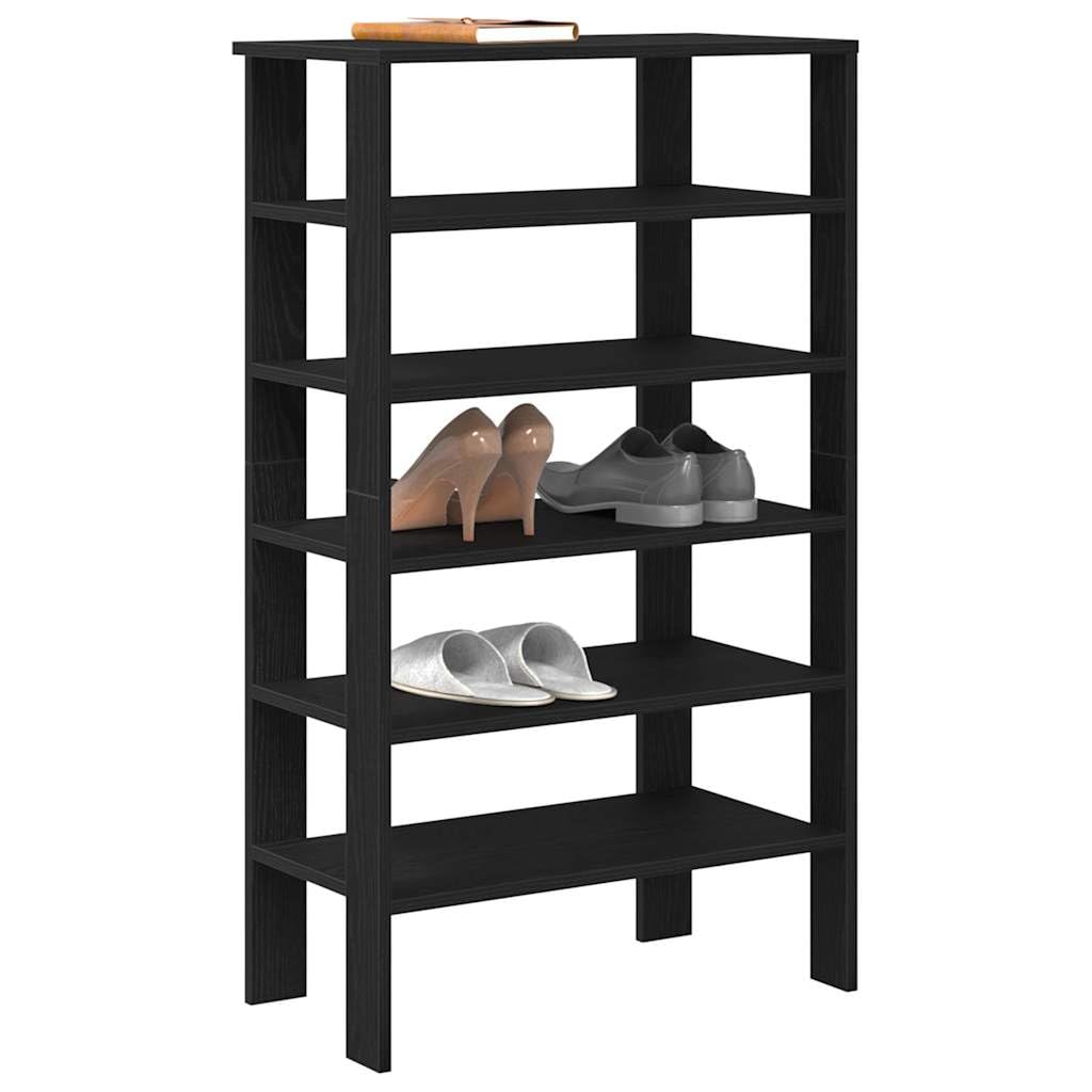 Étagère à chaussures contre le désordre du couloir meuble noir 105 cm de haut