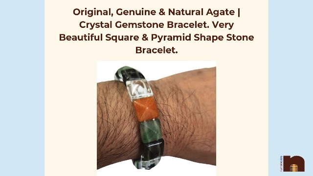 Buy numeroastro Natural 7 Chakra Stone Pyramid Bracelet