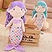 Athoinsu 12'' Purple Mermaid Stuffed Animal Soft Cute Adorable Mermaid Princess Plush Toy Doll Birthday Children's Day Decors for Toddler Girls (Purple)